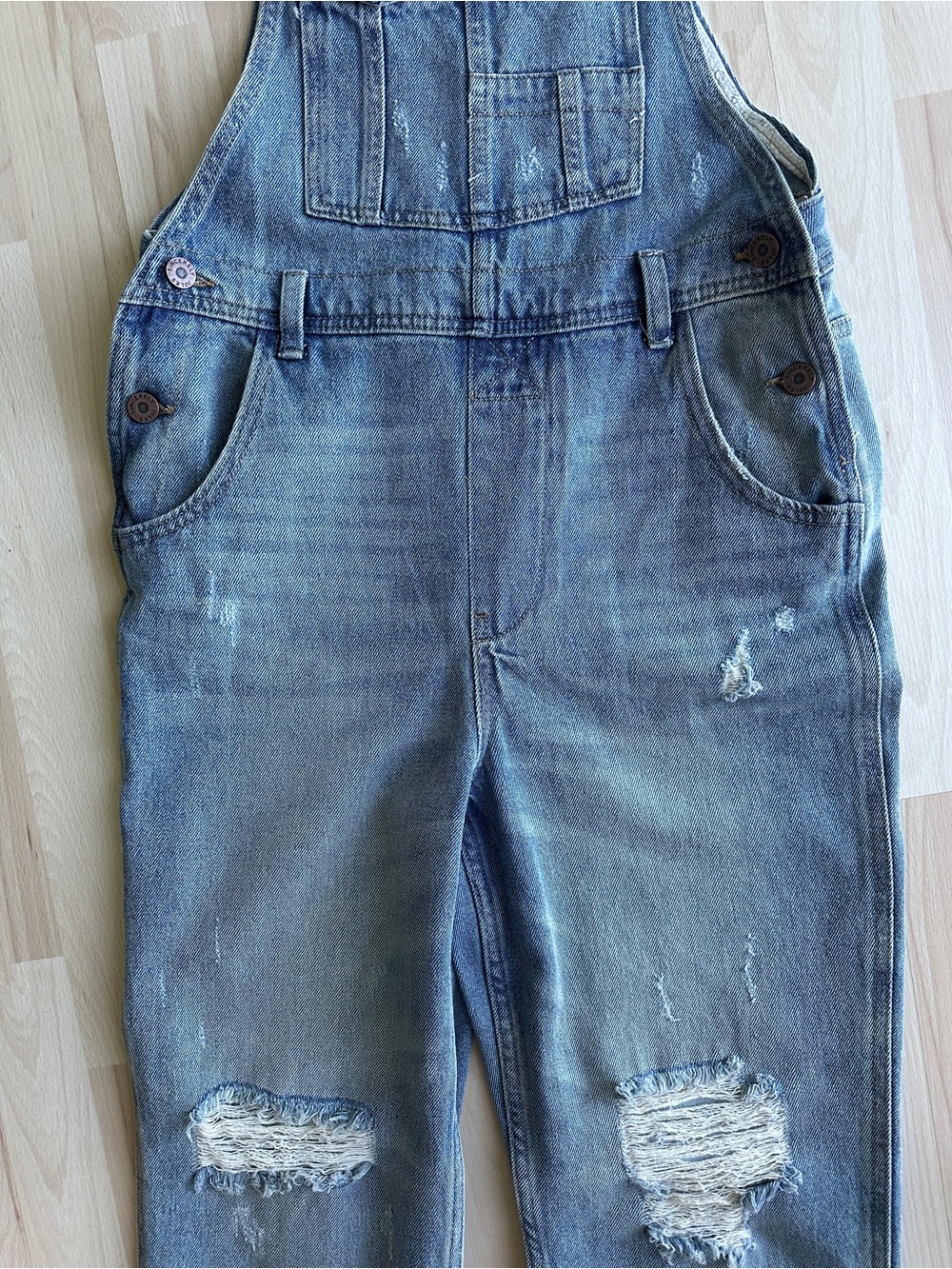 90s Y2K Distressed Denim Overalls | Sincerely Jules | Stretch | Size S - Picture 5 of 7
